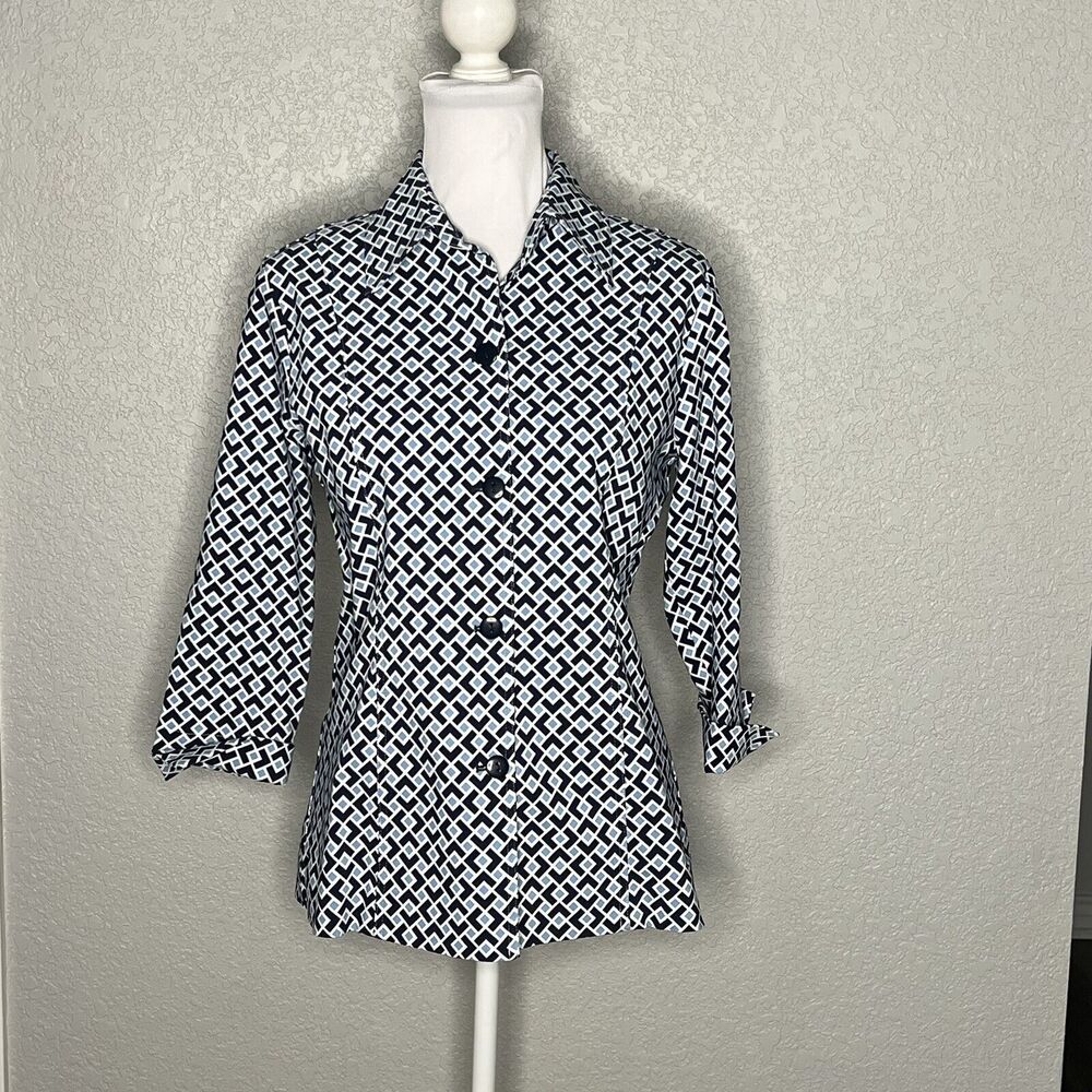 Pure Amici Set Geometric Jacket Pull On Crop Pant… - image 3